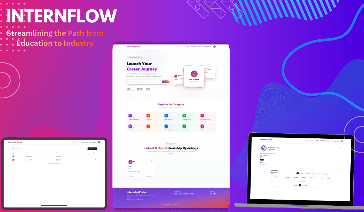 INTERNFLOW – Real-Time Internship & Job Portal Platform