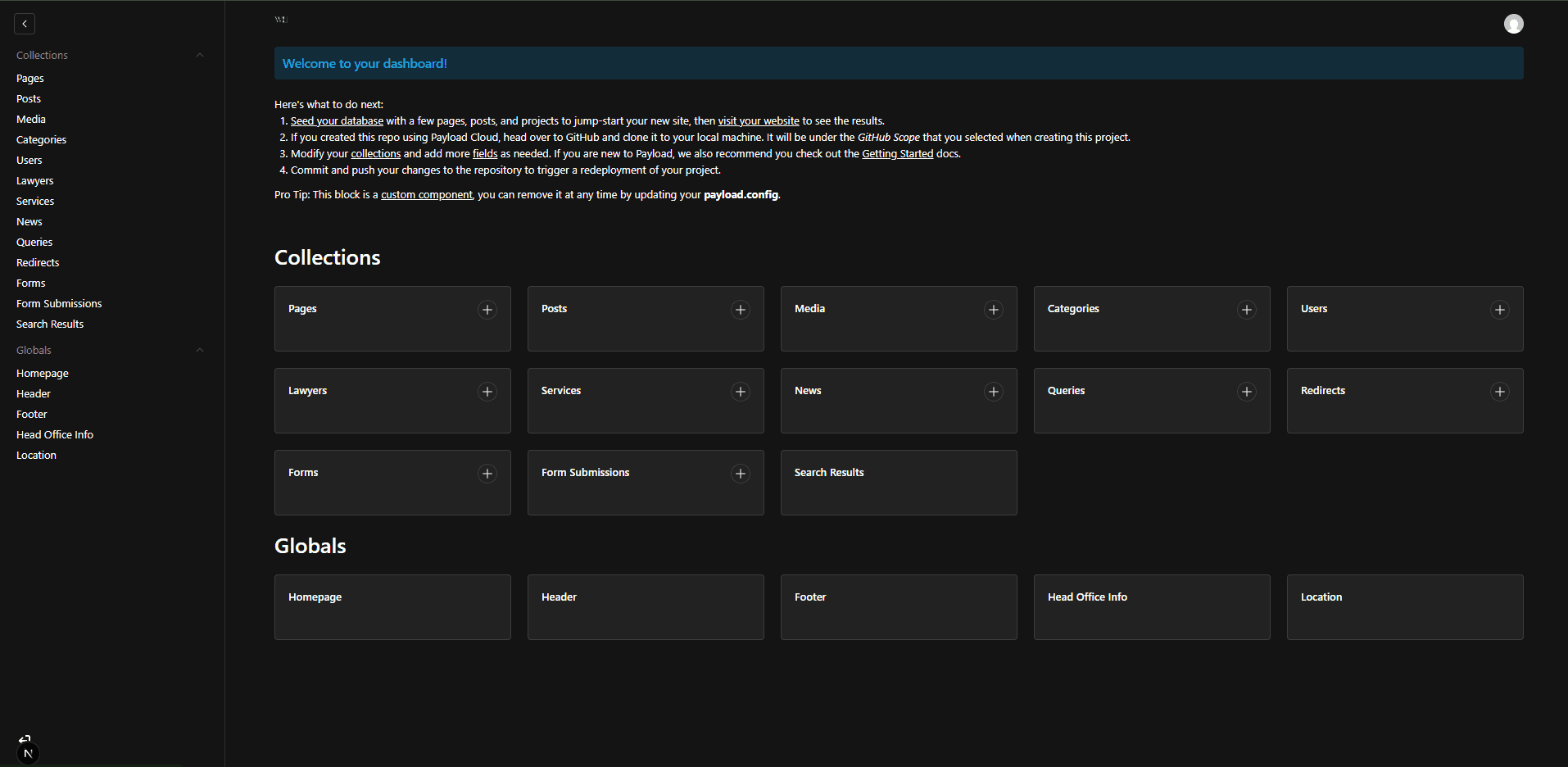WaqarLaw - The Bussiness Portfolio and Cases Managment System - Enterprise software development project by Plasmocode showcasing professional solutions